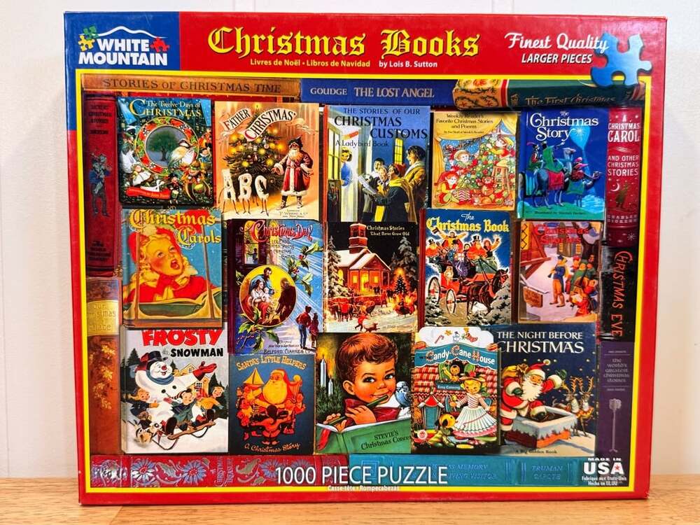 White Mountain Christmas Books 1000 Piece Puzzle